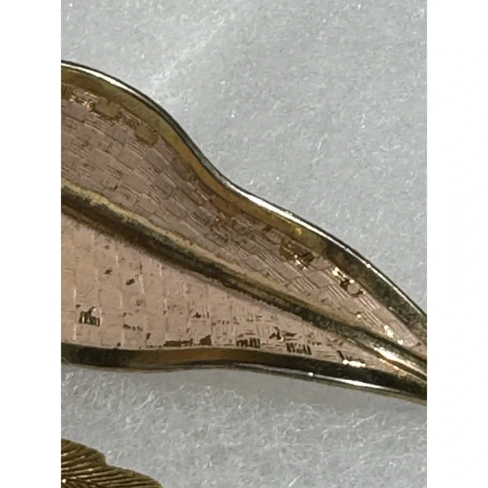 2 Piece Lot Of Vintage Gold Tone Leaf With Faux‎ Pearls Lapel Hat Pin Brooch